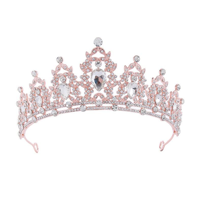 Невеста Корона Головной убор День рождения Свадебная повязка на голову Ювелирные изделия Королева Свадебный сплав Головной убор Аксессуар для волос Корона