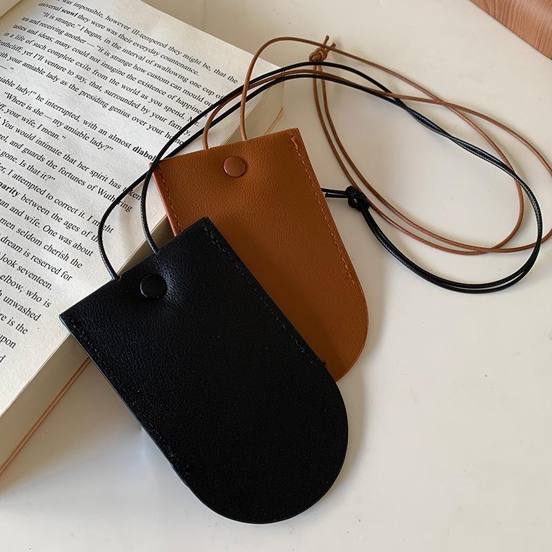 Сумка для хранения очков, подвеска, унисекс, кожаный чехол, солнцезащитные очки, брелок, цепочка, портативная, цветная сумка для чтения, ожерелье