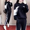 Спортивный костюм женский весна-осень модный корейский стиль свободная студенческая толстовка повседневный комплект из двух предметов