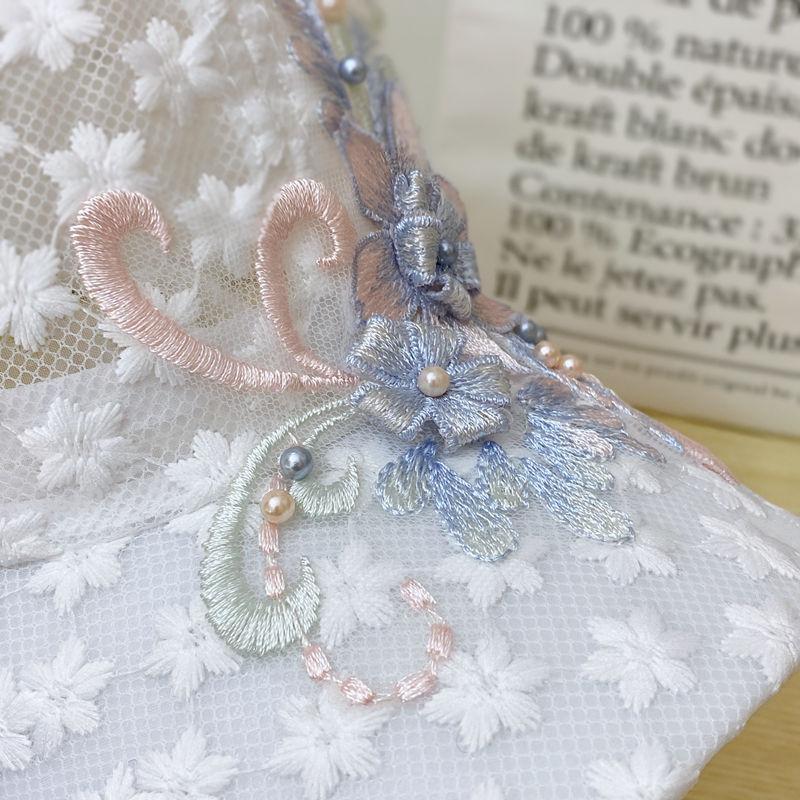 Летняя тонкая кружевная шляпа Женская вышитая цветами сетчатая дышащая бейсболка Защита от солнца и солнцезащитная шляпа KTB