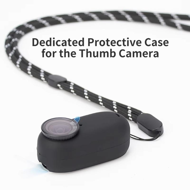 Flexible Silicone Protective Case For 360 GO3 Action Camera Includes Lens Cap And Slip proof Lanyard Full Set For Outdoor