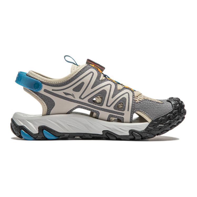 Li Ning Kids Sports Lifestyle Series Travel Non-Slip Shock Absorbing Durable Rebound Airful Sandals Детские сандалии Серый YKUU002-1