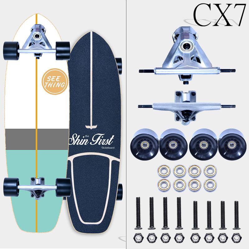 Доска для серфинга, скейтборд, лонгборд, скейтборд, мигающие колеса, скейтборд для спорта и отдыха на природе 77x22.5x12 см