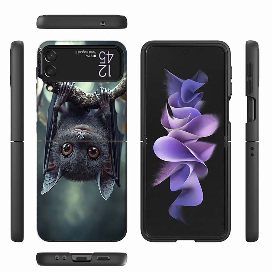 Чехол для телефона 'Летучие мыши вечером' для Samsung Z Flip 6 7 5G Z Flip 5 Galaxy Z Flip 3 4 5G ZFlip Ударопрочный Жесткий Чехол ТПУ ПК Coque