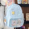 Transparent Star Print Backpack Lolita Student School Bag Fashion Transparent Ita Bag  Girl