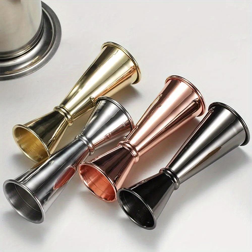 Двойной джиггер для коктейлей, 1 шт., двойной дизайн, с измерительной шкалой внутри, мерный стаканчик из нержавеющей стали, японский джиггер