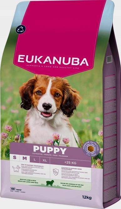 EUKANUBA Puppy Junior Small Medium Lamb Rice Dry Food 12kg
