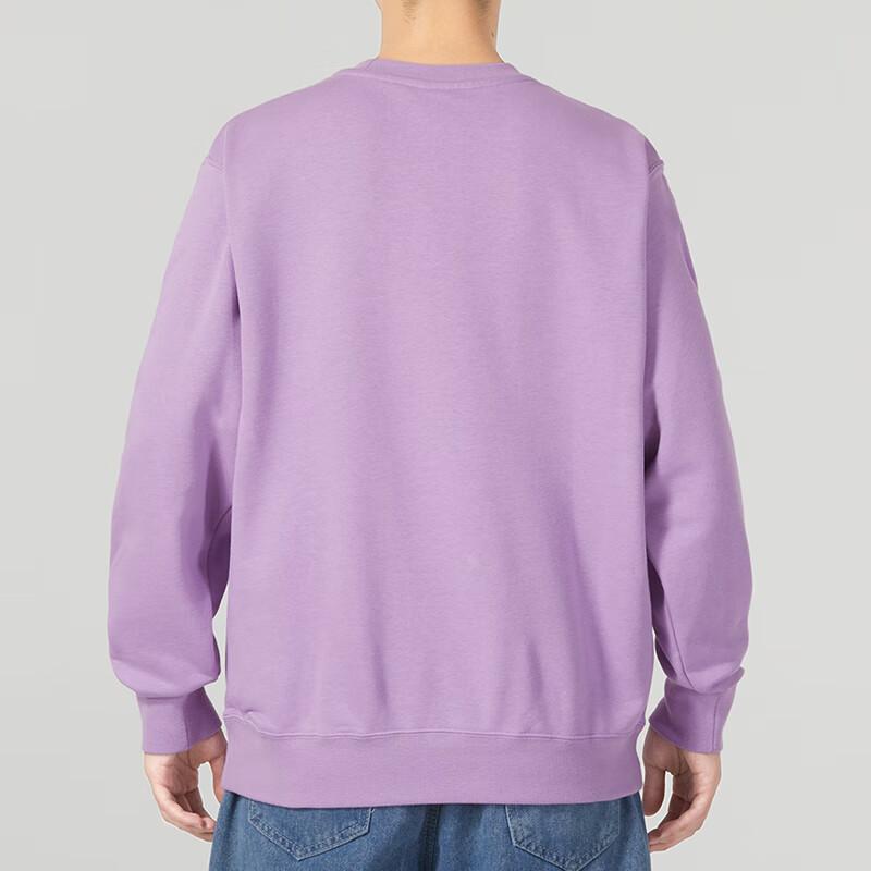 Nike Спортивный вязаный свитер с круглым вырезом и однотонным логотипом, мужская верхняя одежда, фиолетовый BV2667-591