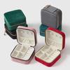 Compact Velvet Jewelry Travel Box for Rings, Earrings, and Necklaces