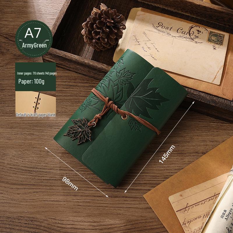 Портативный дорожный дневник из крафт-бумаги: Дневник-блокнот DIY на кольцах