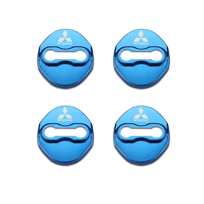 4 шт. Автостайлинг крышка замка двери автомобиля Автомобильные эмблемы Чехол Для Mitsubishi Asx Lancer Outlander Pajero Ralliart