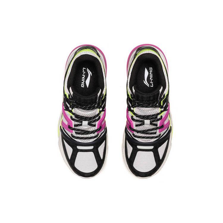 Li Ning Легкие классические повседневные туфли женские кроссовки шампанского-белого цвета AGCQ188-1