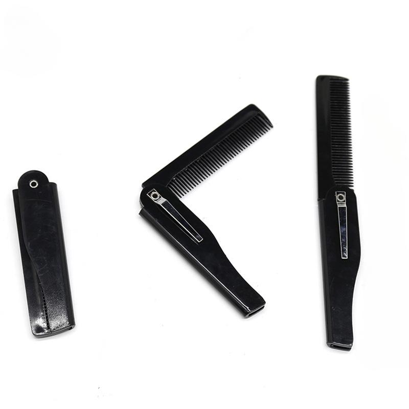 Мужская ежедневная расческа для укладки бороды, высококачественная пластиковая складная расческа, портативная и портативная