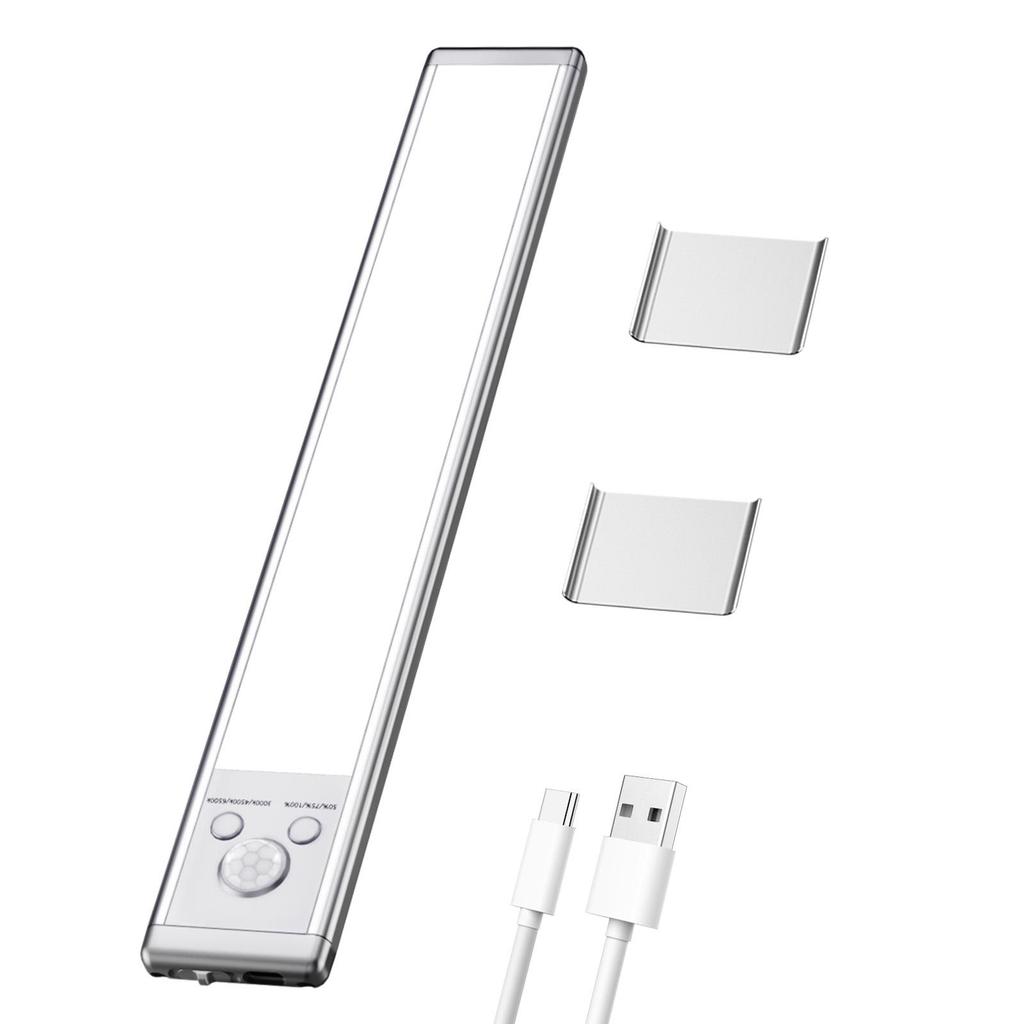 Ultra-thin LED Sensor Light: Human Motion-Activated, Self-Adhesive, Rechargeable Night Light for Cabinets and Displays