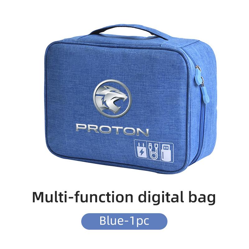 Portable Cable Organizer Waterproof Storage Bag Digital Cable Case For Proton Exora Iriz R3 Wira Saga Satria Magma X50 V6 X70 L3