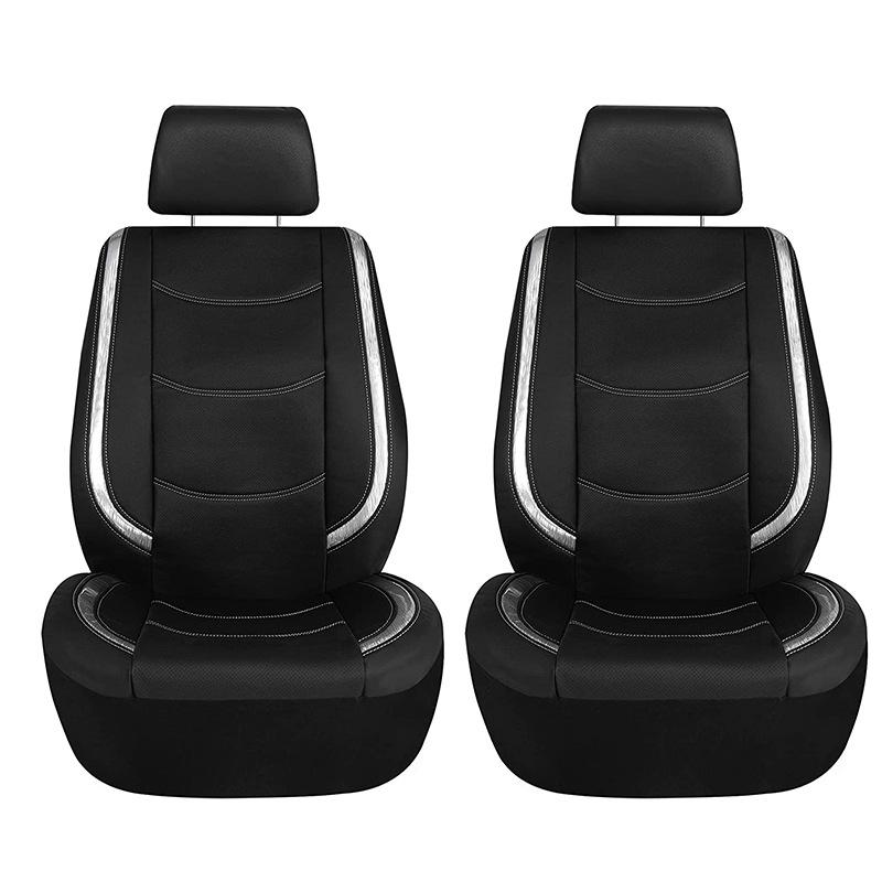 Новые Аксессуары для Интерьера Полный Комплект Черные Чехлы-Подушки на Автосиденья Автомобильные Чехлы на Сиденья Искусственная Кожа Авто Универсальные Чехлы на Автосиденья