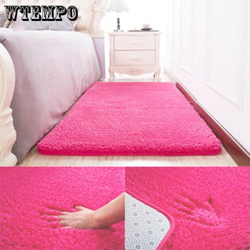 Нескользящий ковер для гостиной, журнальный столик, одеяло, прикроватный коврик для спальни, коврики для йоги, однотонный плюшевый коврик