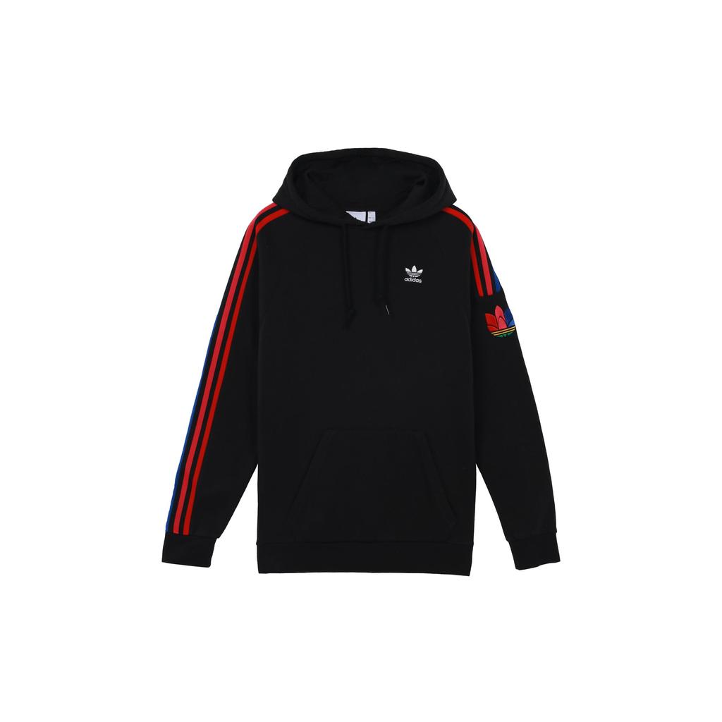 Adidas Originals Trefoil Casual Sports Fleece Hoodie Men Hoodie Black GE6245