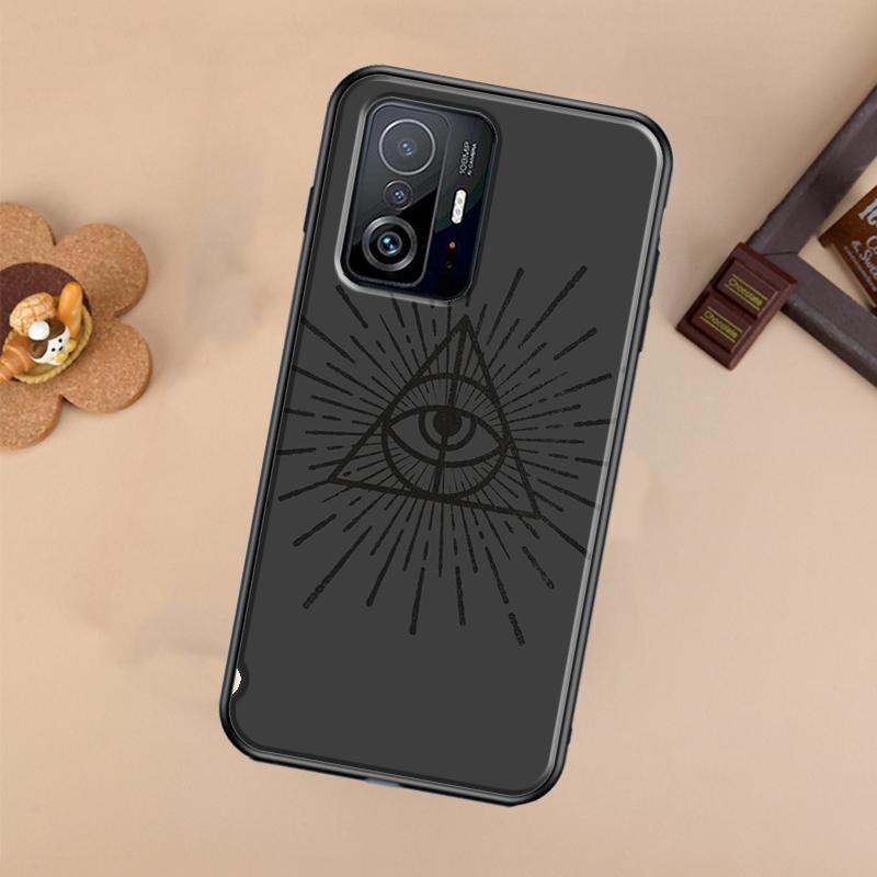 Чехол-пирамида с глазом Иллюминатов Оккультный для Xiaomi POCO X7 X6 Pro X3 X5 M6 F3 F5 F6 Pro 11T 12T 13T 14T Pro 13 14 Ultra