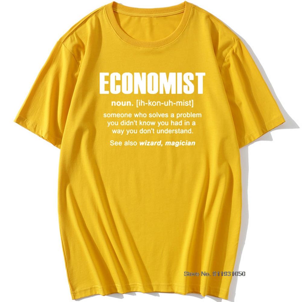 Cool Economist Definition Noun Funny T Shirt Men Short Sleeves Hip Hop Vintaged O-Neck Cotton T Shirts