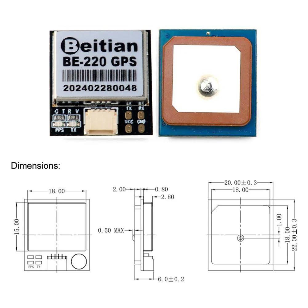 BEITIAN M10 GPS Module GALILEO Positioning Module Ultra-low Power TTL Level GNSS Receiver for Vehicle Drones Tracking