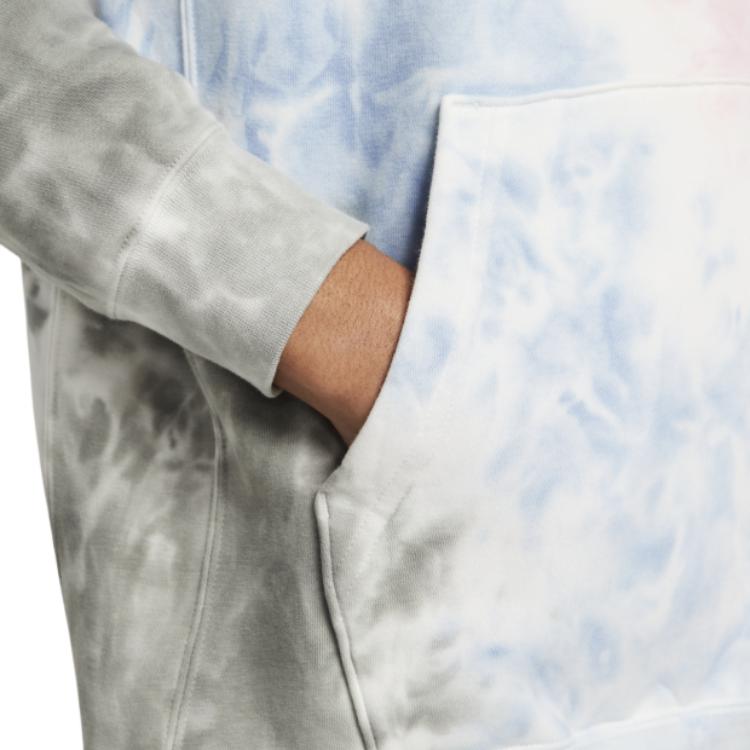 Nike Tie-Dye Letter Print Hooded Sweatshirt Men Tops Pink Blue DV3791-663