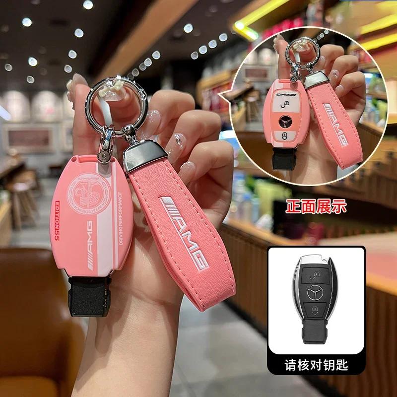 Fashion ABS New Styling Car Logo Remote Key Case Cover Shell For Mercedes Benz A B C S Class AMG GLA CLA GLC W176 W221 W204 W205 ZY3