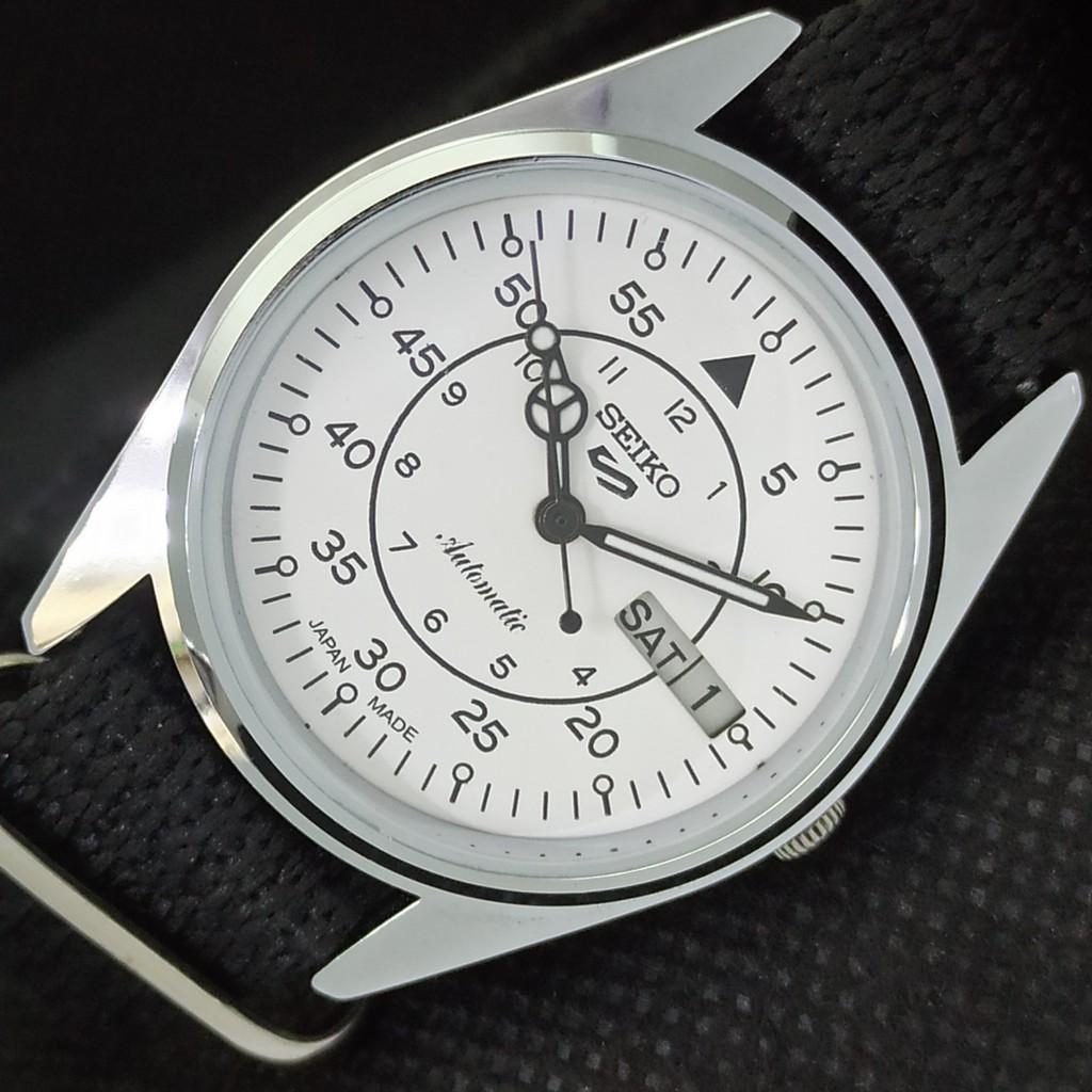 ВОССТАНОВЛЕННЫЕ ВИНТАЖНЫЕ SEIKO 5 AUTO 6309A ЯПОНИЯ МУЖСКИЕ D/D БЕЛЫЕ ЧАСЫ 556a-a277001-9