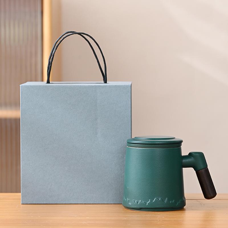 Чашка для разделения чая Керамическая офисная чашка Простая чашка Чайная чашка Бизнес-подарок Чашка для воды