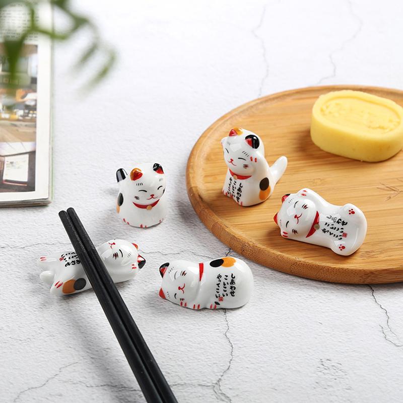 5/6 шт японский керамический держатель для палочек для еды Lucky Cat подушка для палочек для еды El Restaurant держатель для ручек столовый декор