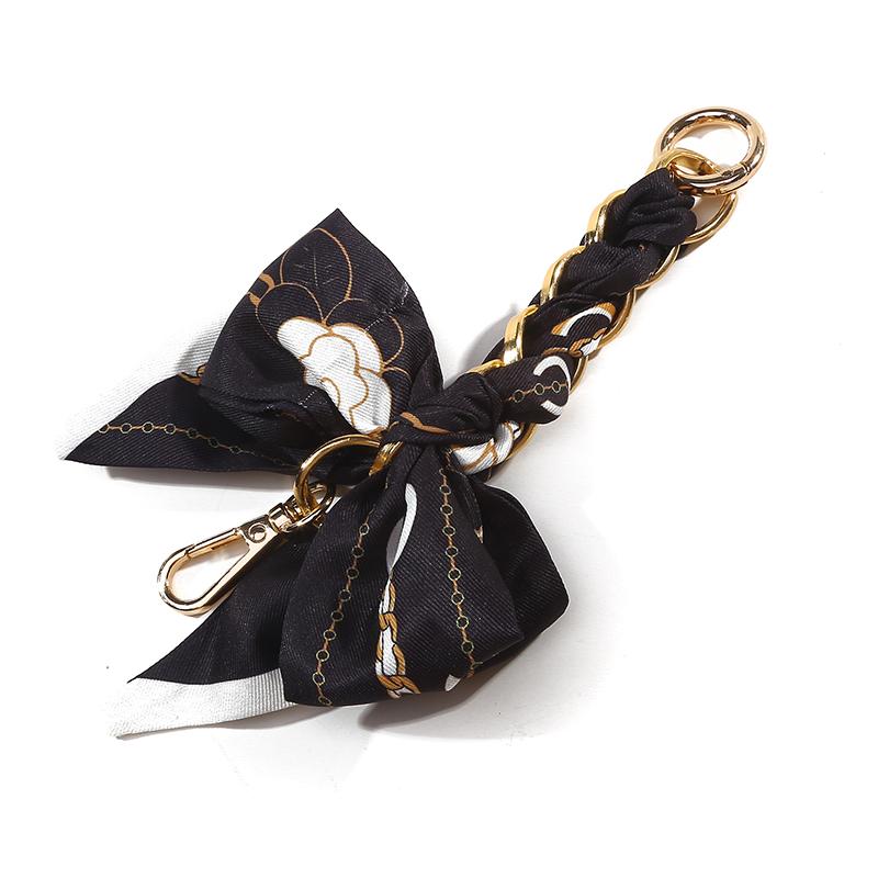 Творческий элегантный большой бант шарф брелок женский рюкзак сумка-тоут багаж подвеска милый автомобиль брелок модный брелок цепочка