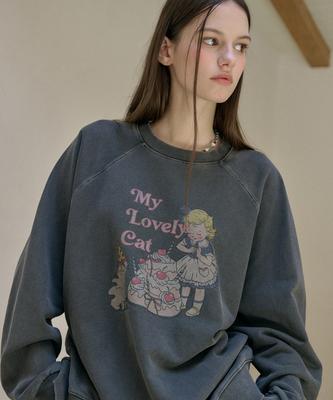 CPGN STUDIO Моя любовь Свитшот с рукавами реглан Пигментный Дымчато-черный