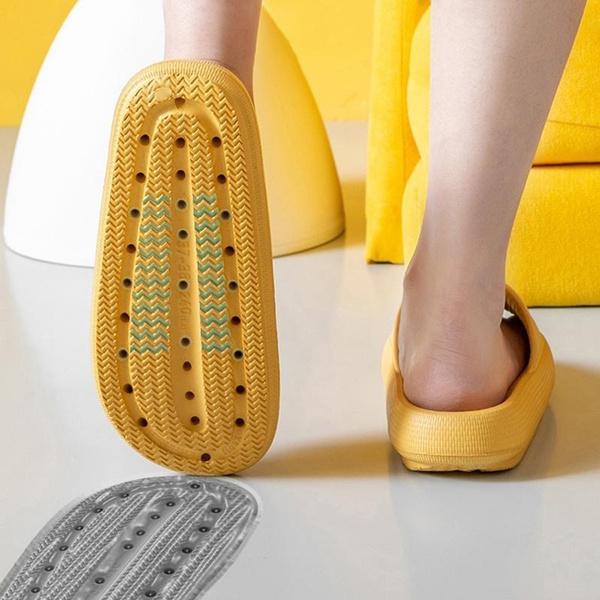 Летние пляжные однотонные мужские и женские тапочки, повседневные, легкие, из ЭВА, противоскользящие, прочные, амортизирующие, мягкие, для душа и плавания