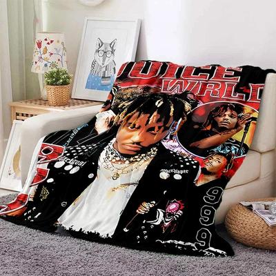 HD Juice WRLD  D Легендарный Рэпер Звезда Мягкое Плюшевое Одеяло Фланелевый Плед для Гостиной Спальни Пикника Кровати Дивана