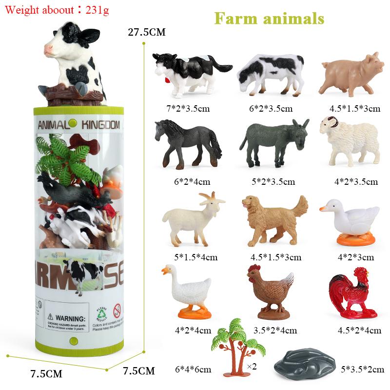 Oenux Модель Животных Зоопарка Лев Акула Пчела Ти-рекс Пингвин Корова Лошадь Курица Фигурки Милый Образовательный Миниатюрный Игровой Набор Детская Игрушка Подарок