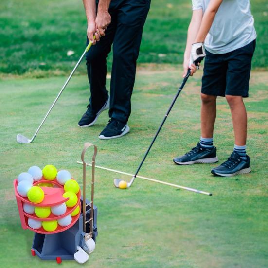 Автоматический диспенсер для гольф-мячей 25 гольф-мячей Драйвер с регулируемой высотой Устройство для тиинга гольф-мячей с ножным управлением для свинга на заднем дворе