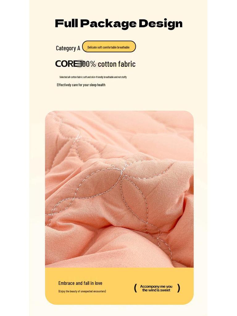 Class A Pure Cotton Quilted Waterproof Non-Slip Antibacterial Fitted Mattress Protector for Hotel and Home Use