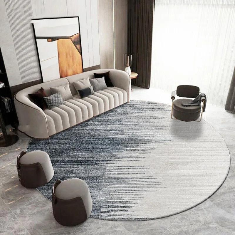 Round Carpet Soundproof Dirty-resistant Rug Office Computer Swivel Chair Rocking Table Study Bedroom Mats Retro Home Decoration