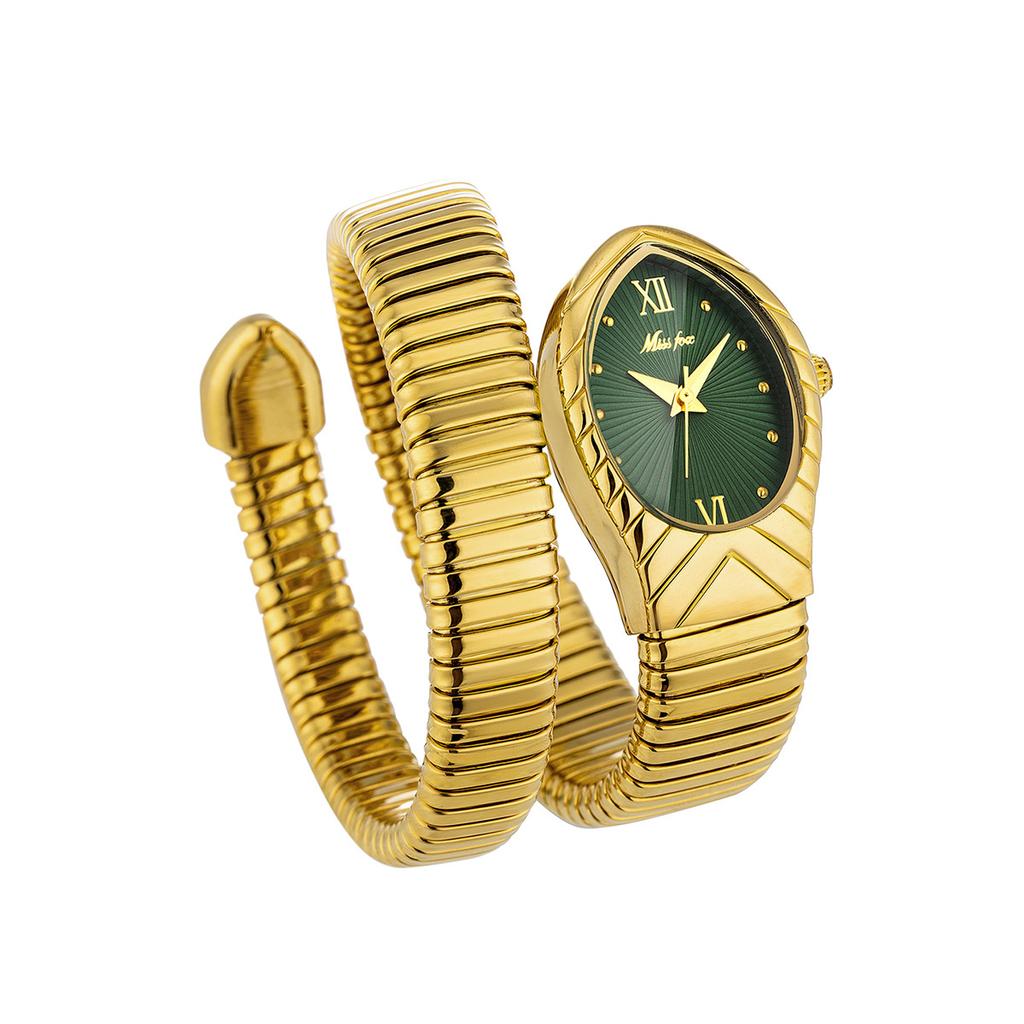 Классические часы в форме змеи для женщин, золотые, серебряные, масштабируемые, женские часы, блестящие, с бриллиантами, кварцевые, женские наручные часы