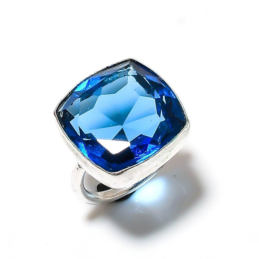 Иолит Кварц Драгоценный камень Серебро 925 пробы Подарочное Ювелирное Кольцо Размер 6.5