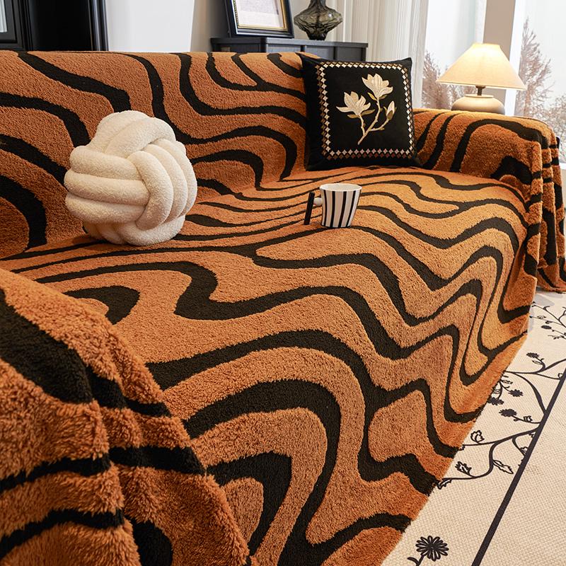 Чехол для дивана для пикника и кемпинга Shu Velveteen Funda Sofa Wavy Grain Чехлы для дивана Коврик Плед Одеяло Весна Зима