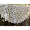 Vivienne 143cm Round Tablecloth with Floral Ribbon Lace Table and Table Center (WK0624N2) Off-White Embroidery, Runner,