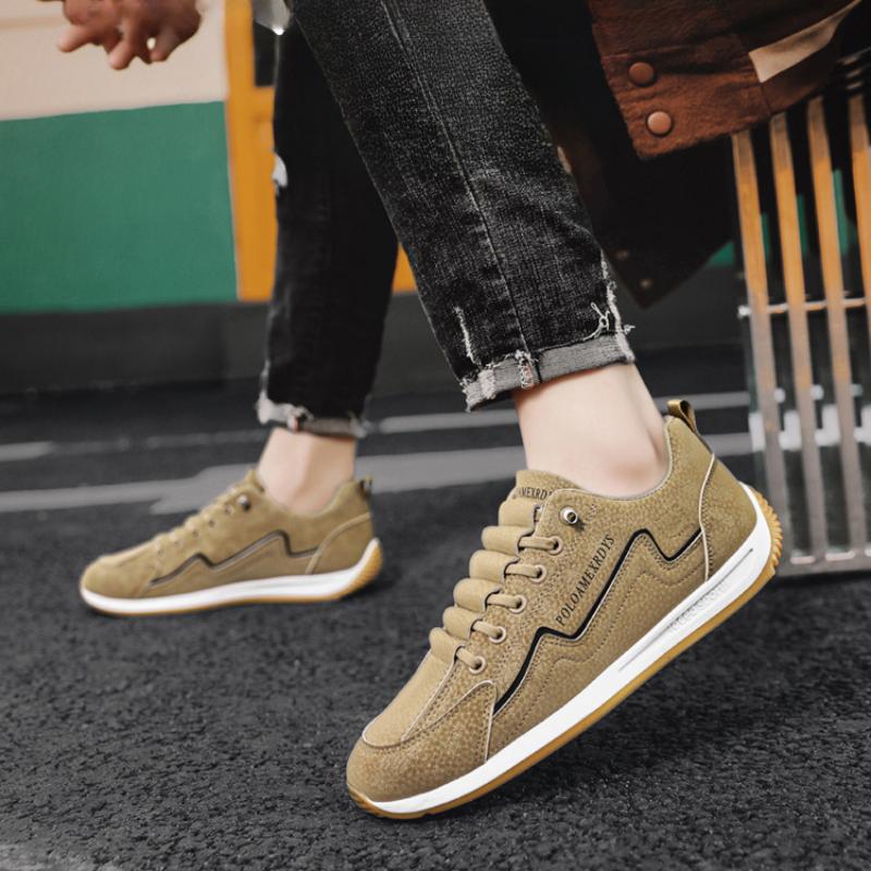 Модные мужские кроссовки из вулканизированной кожи, кроссовки для бега, мокасины на платформе, новинка 2024 года, повседневная обувь из искусственной кожи, мужская спортивная обувь, теннисные туфли, мужские туфли