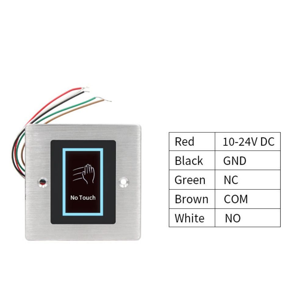 Touch Free Door Access Control LED Indicator IR Exit Button Home Security System