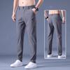 Весна Лето Ультратонкие Мужские Эластичные Приталенные Прямые Повседневные Брюки Модные Дышащие Гольф Спортивные Брюки
