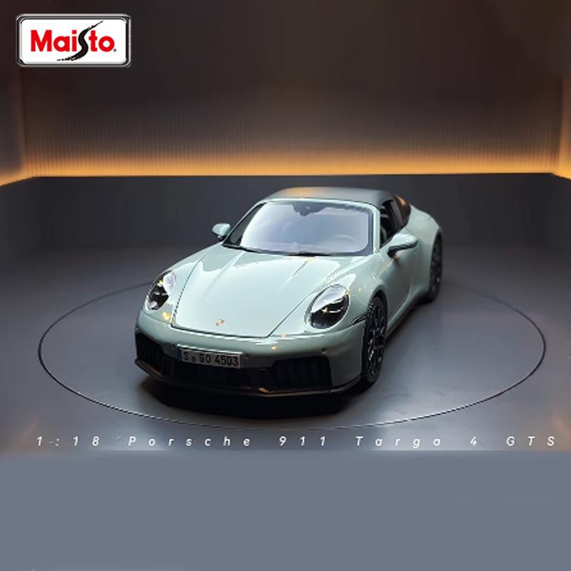 В наличии Maisto 1:18 Porsche 911 Targa 4 Gts (992.2) Сплав Миниатюрная Литая Под Давлением Полностью Открывающаяся Модель Кастомные Игрушки Подарки