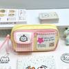 Multi Pocket Cat Pen Bag Durable Stationery Bag Cute Cartoon Pencil Case  Student Storage