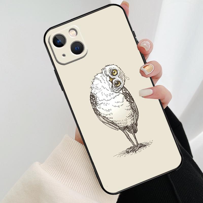 Милый Мультяшный Чехол-Сова для iPhone 17 Pro Max 16 15 14 11 12 13 Pro Max mini 15 16 Plus 16e 17 Air Cover