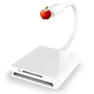 Lightning to SD TF Card Reader для iPhone Dual Slot Camera Adapter Multi Functional Data Transfer Cable
