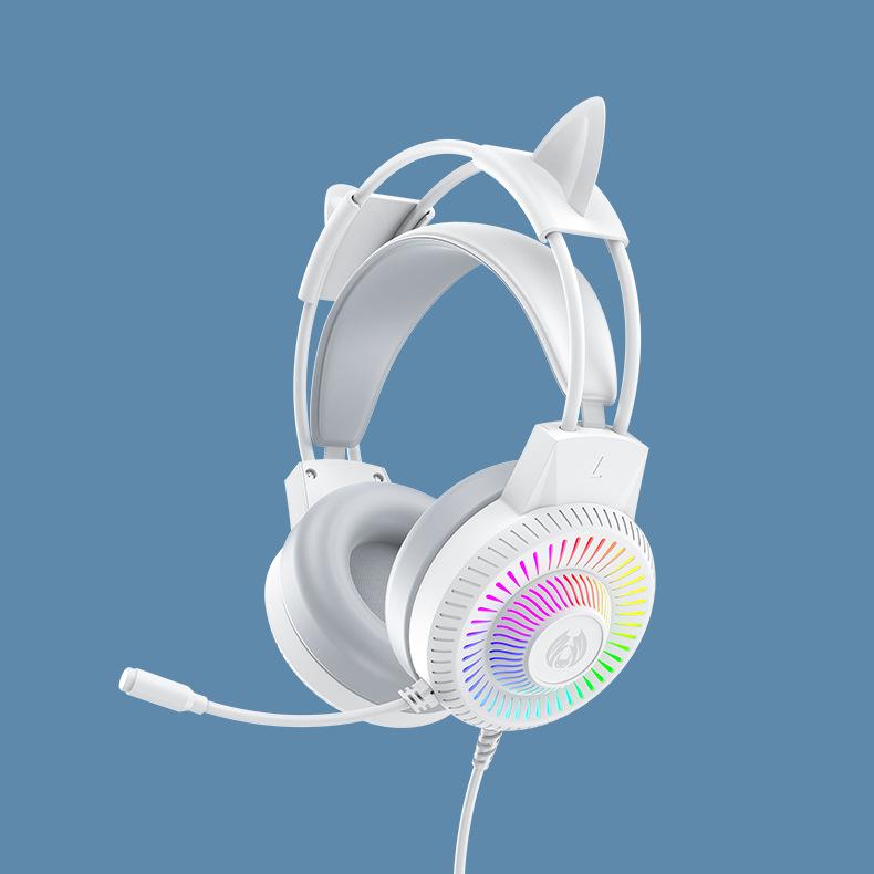 Новые наушники с RGB-подсветкой, игровая гарнитура, проводные наушники для компьютера, ноутбука